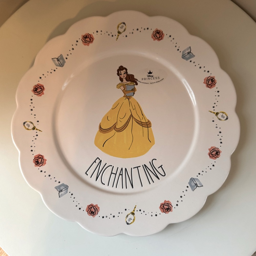 Rae Dunn Disney Beauty and the Beast Princess Belle Plate